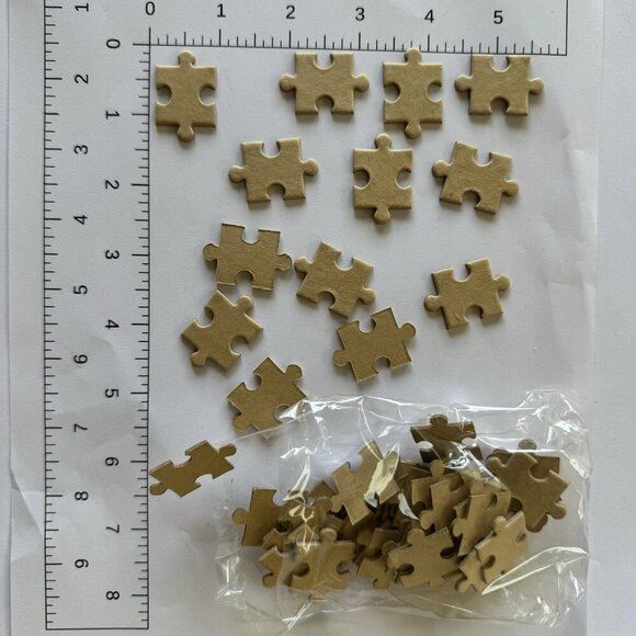 Lot 6 Bags Chipboard Miscellaneous Scrapbooking Flowers, Letters, Puzzle - Picture 5 of 10